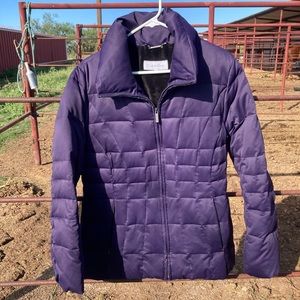Calvin Klein purple lined puffy jacket
